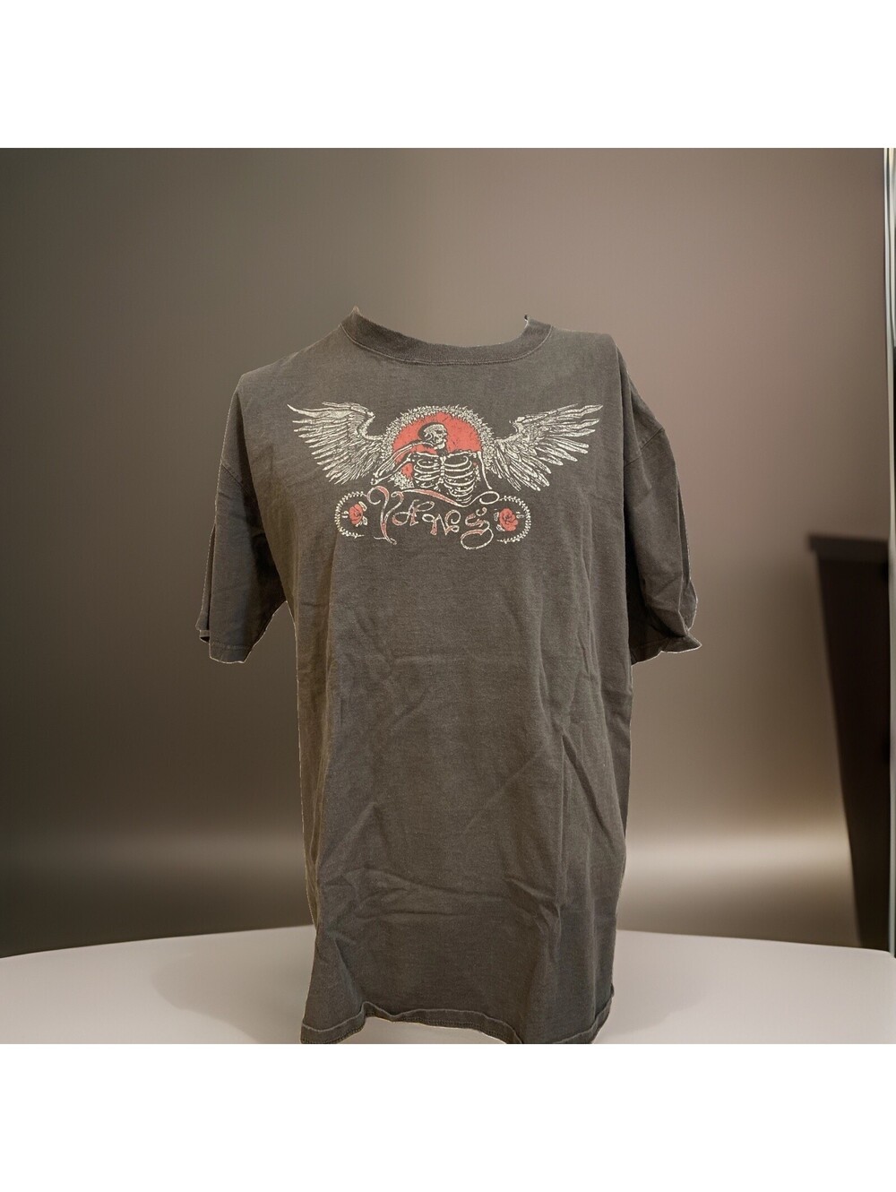 Vintage Vans Skateboard Skull Skeleton With Angel Wings 1966 T-Shirt size XL